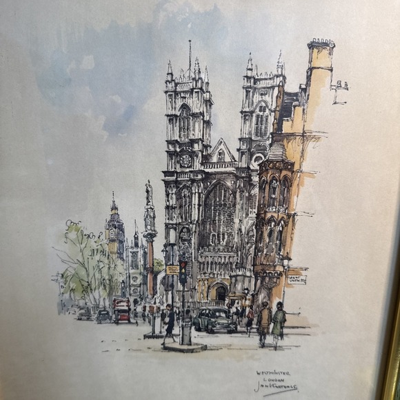Lot Vtg St. Paul's Cath. Westminster Windsor Castle Jan Korthals Donald Art Co - Picture 5 of 8